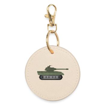 Militärpanzer - Runder Schlüsselanhänger - Auster - Vorne