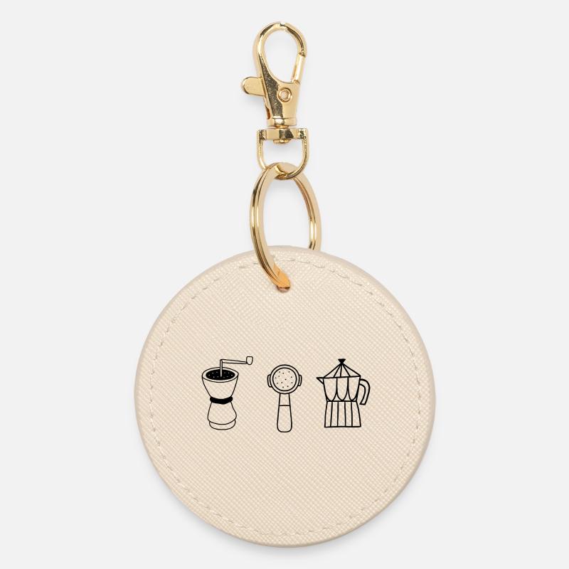 Évolution café  - Porte-clés rond - huître