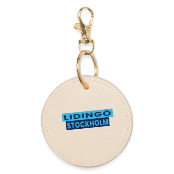 Lidingö Stockholms Diagonallogo - Runder Schlüsselanhänger - Auster - Vorne