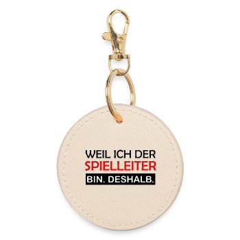 Weil ich der Spielleiter bin Deshalb Rollenspiel  - Runder Schlüsselanhänger - Auster - Vorne