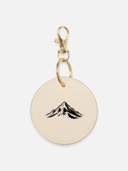 Berge Symbol Hügel - Runder Schlüsselanhänger - Auster