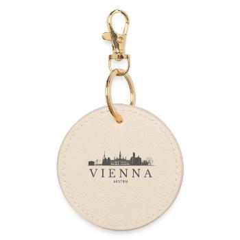 Vienne en Autriche, silhouette de Vienne - Porte-clés rond - huître - Devant