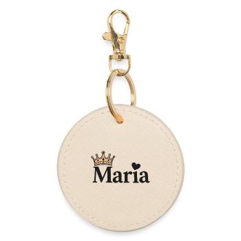 Idée cadeau Mary Prénom Crown Heart - Porte-clés rond - huître - Devant