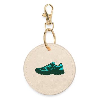 Flat Icon Sporty Sneaker - Round Keyring - oyster - Front