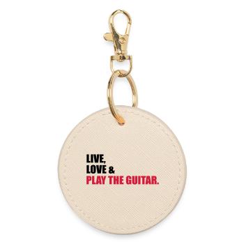Guitare - Porte-clés rond - huître - Devant