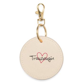 Trauzeugin Herz Junggesellenabschied - Runder Schlüsselanhänger - Auster - Vorne