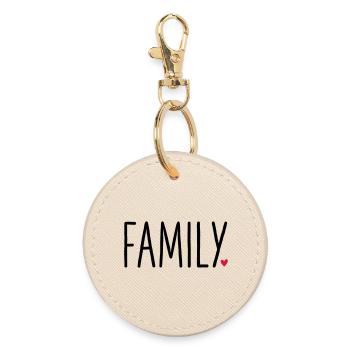 Family Heart - Partenaire cadeau Look Enfant amour - Porte-clés rond - huître - Devant