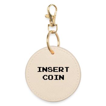 Insert Coin / Geek / Gaming / Gamer / Gamer / Game - Porte-clés rond - huître - Devant