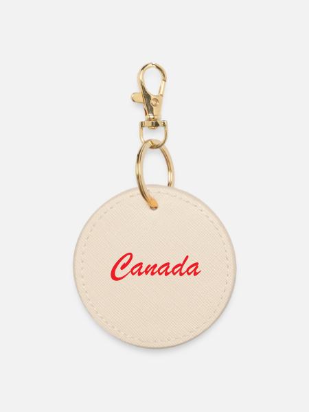 Canada Script Schriftzug Rot - Runder Schlüsselanhänger - Auster