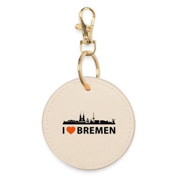 I love Bremen - Round Keyring - oyster - Front
