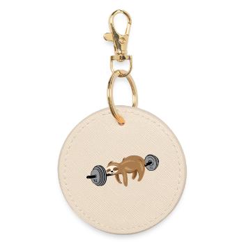 Sloth strength fitness gym gweichte sport symbol - Porte-clés rond - huître - Devant
