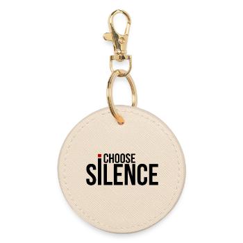 Je choisis le silence - Porte-clés rond - huître - Devant