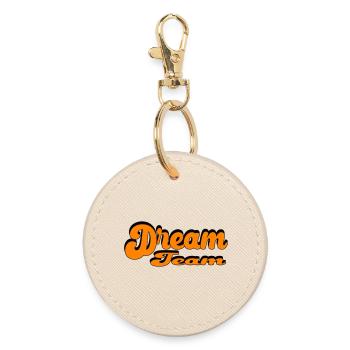 Dream Team Retro Style Design - Runder Schlüsselanhänger - Auster - Vorne