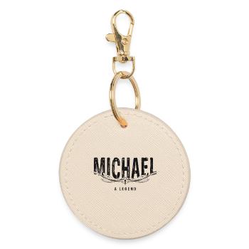 MICHAEL A LEGEND - Round Keyring - oyster - Front