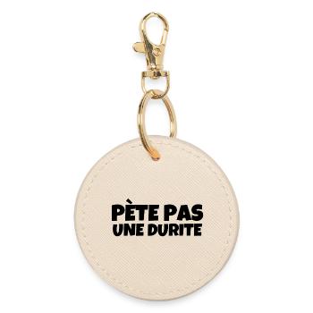 pète pas une durite, sticker voiture, conducteur - Porte-clés rond - huître - Devant