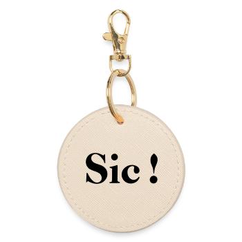 Sic! - Runder Schlüsselanhänger - Auster - Vorne