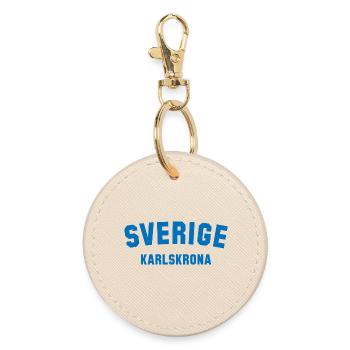 KARLSKRONA Sverige Sweden - Round Keyring - oyster - Front