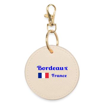 Bordeaux France- Imprimés stylés - Porte-clés rond - huître - Devant