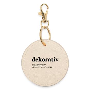 decorative Definition - Round Keyring - oyster - Front