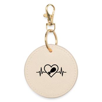 Roast Chicken Heart Kitchen Gourmet - Round Keyring - oyster - Front