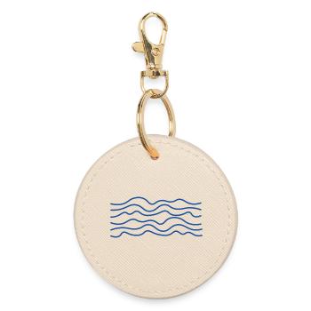 Blue Wave - Round Keyring - oyster - Front