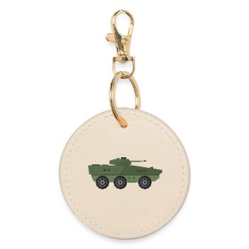 Militärpanzer - Runder Schlüsselanhänger - Auster - Vorne