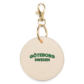 Texte de la ville verte de Göteborg - Porte-clés rond - huître - Devant