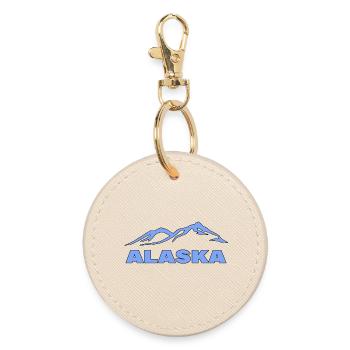 Alaska - Round Keyring - oyster - Front