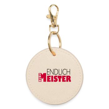 Endlich Meister 2026 - Runder Schlüsselanhänger - Auster - Vorne