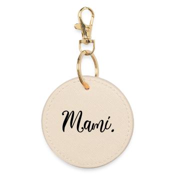 Mami Frauen Geschenk Liebe  - Runder Schlüsselanhänger - Auster - Vorne