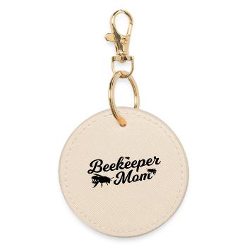 Beekeeper Mother - Round Keyring - oyster - Front