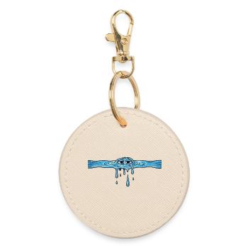 Water Sea - Round Keyring - oyster - Front