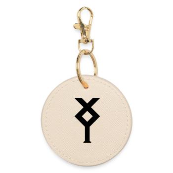 Ixylon sailing class nautical emblems - Round Keyring - oyster - Front
