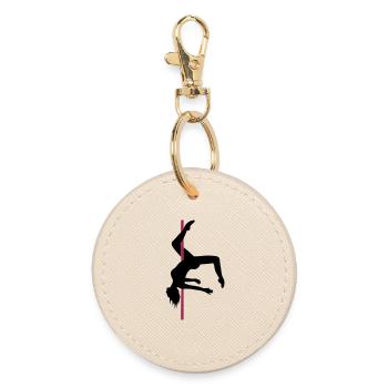 Pole Dance Scorpion - Porte-clés rond - huître - Devant