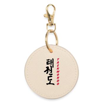 Taekwondo - Round Keyring - oyster - Front
