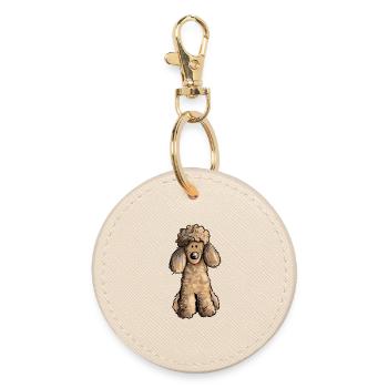 Mignon Caniche - Chien - Chiens - Porte-clés rond - huître - Devant