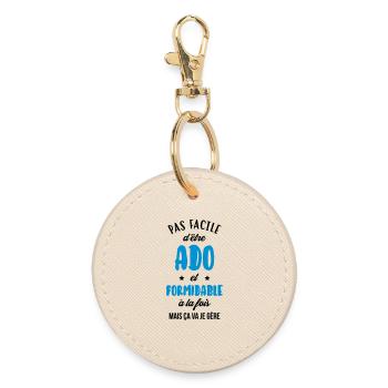 adolescent / enfant / ado / adolescente - Porte-clés rond - huître - Devant