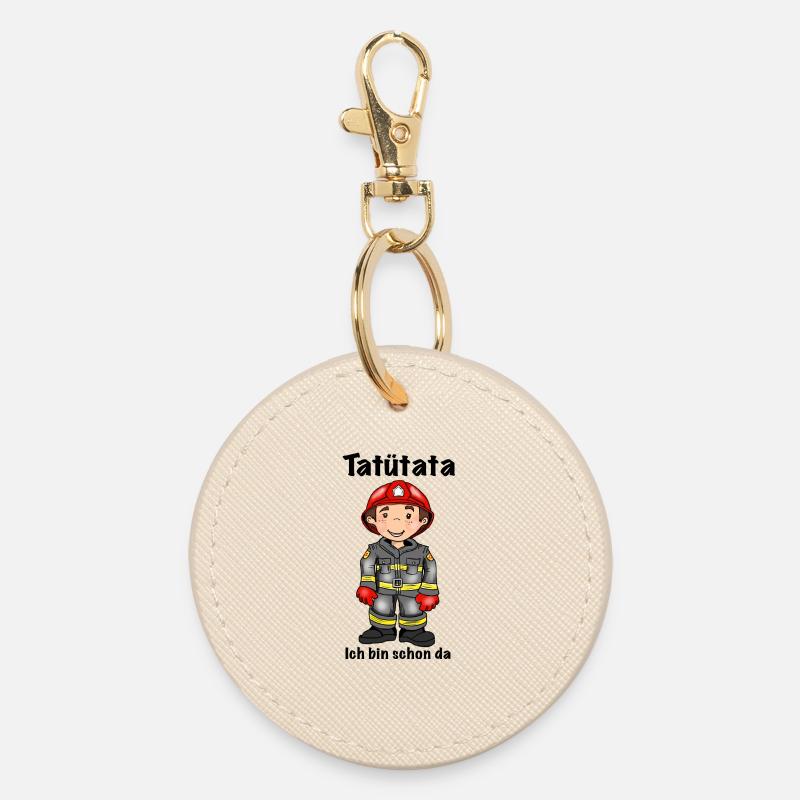 Fireman - Round Keyring - oyster
