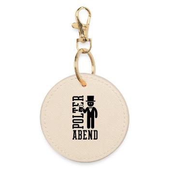 Bachelor party groom - Round Keyring - oyster - Front