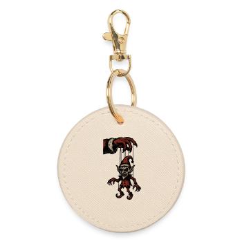 Père Noël effrayant horreur elfe marionnettiste - Porte-clés rond - huître - Devant