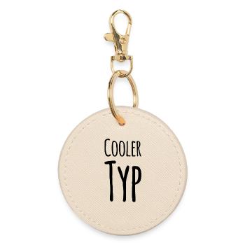 So sieht ein cooler Typ aus - Runder Schlüsselanhänger - Auster - Vorne