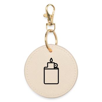 lighter - Round Keyring - oyster - Front