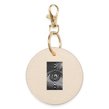 Spiral Eye: Hypnotic Gaze - Round Keyring - oyster - Front