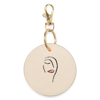 Red Flame Dust - Round Keyring - oyster - Front