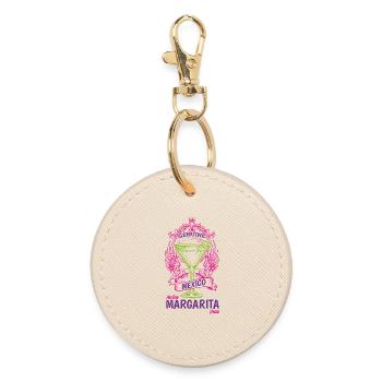 daisy - Round Keyring - oyster - Front