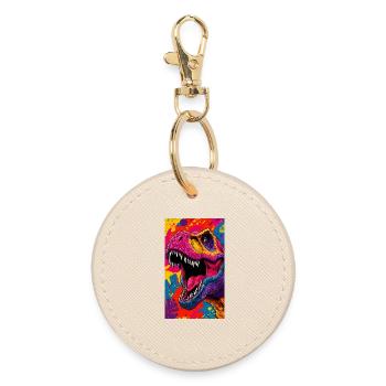 dinosaur - Round Keyring - oyster - Front