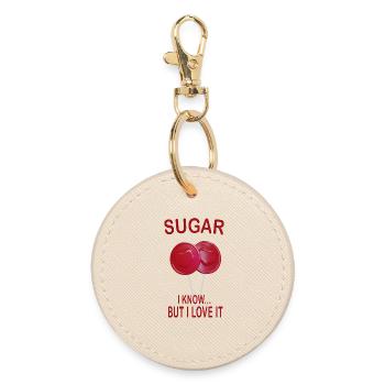 Le sucre, je le sais, mais j’adore ça, c’est drôle à dire - Porte-clés rond - huître - Devant