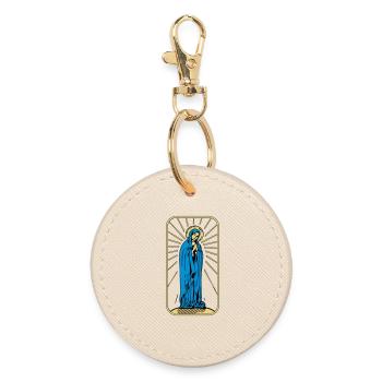 Saint Mary without Background - Round Keyring - oyster - Front