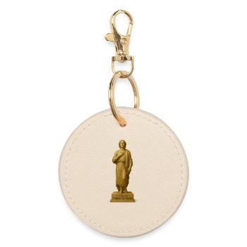Statue méditative avec citation inspirante - Porte-clés rond - huître - Devant