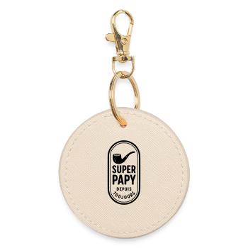 Super Papy depuis toujours - Porte-clés rond - huître - Devant